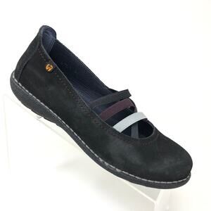 Jungla Shoes Mary Jane Womens 6.5‎ Black Leather Round Toe Flat Made in Spain